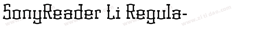 SonyReader Li Regula字体转换